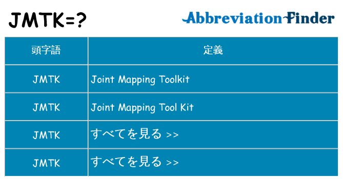 jmtk は何の略します。