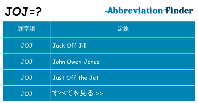 joj は何の略します。