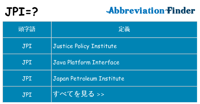 jpi は何の略します。