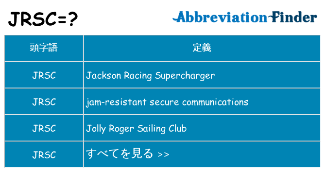jrsc は何の略します。