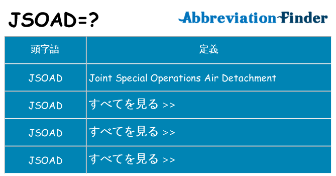 jsoad は何の略します。