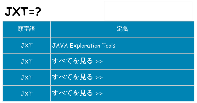 jxt は何の略します。