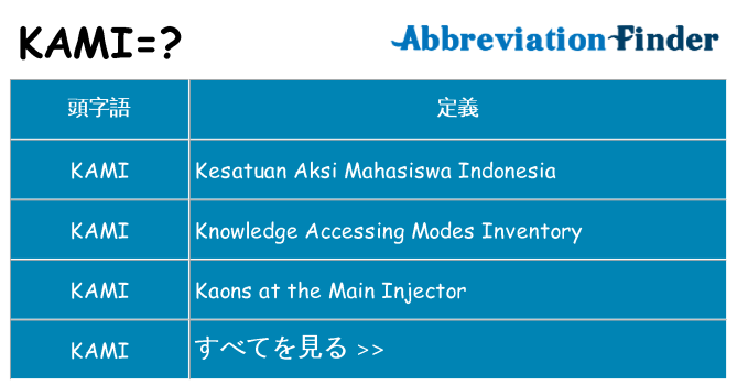 kami は何の略します。