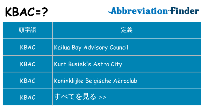 kbac は何の略します。