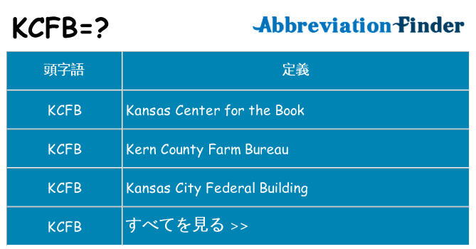 kcfb は何の略します。