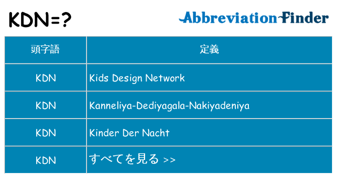 kdn は何の略します。