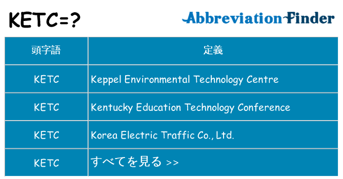 ketc は何の略します。