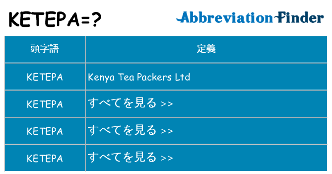 ketepa は何の略します。