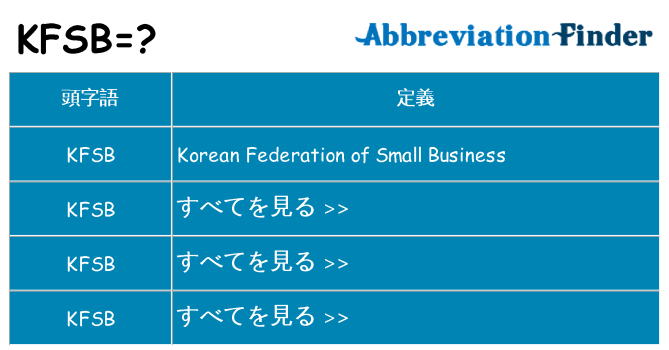 kfsb は何の略します。