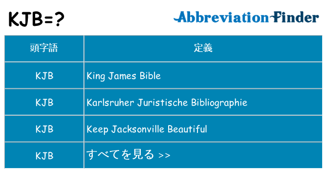 kjb は何の略します。