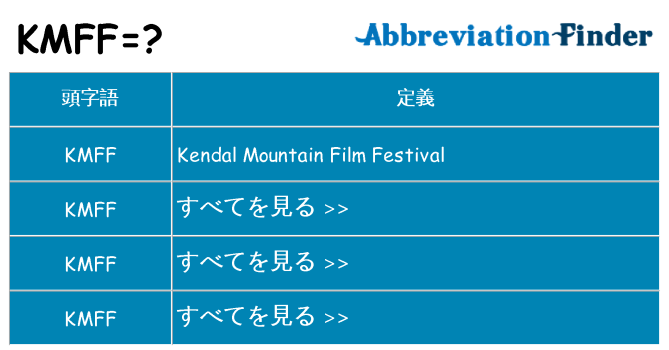 kmff は何の略します。