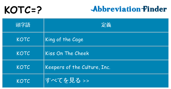 kotc は何の略します。