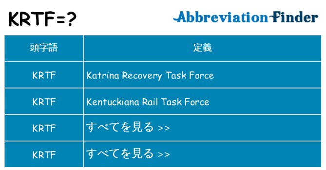 krtf は何の略します。