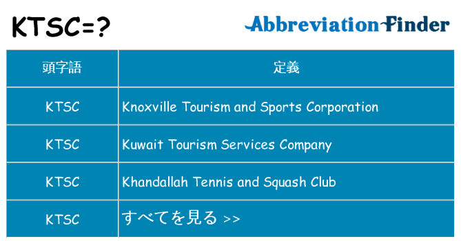 ktsc は何の略します。