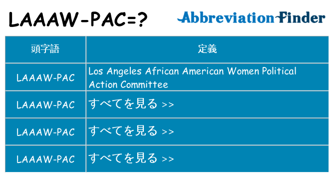 laaaw-pac は何の略します。