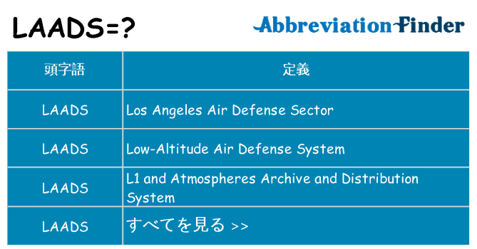 laads は何の略します。