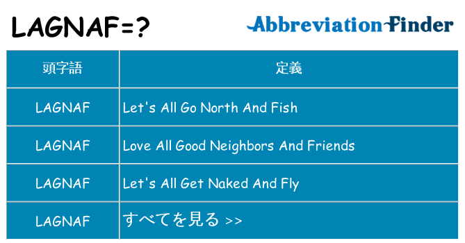 lagnaf は何の略します。