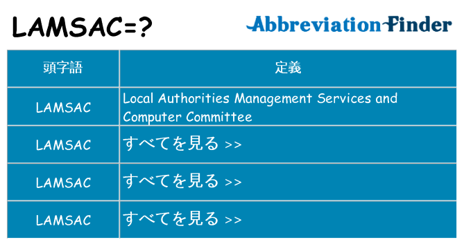 lamsac は何の略します。