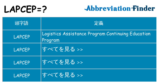 lapcep は何の略します。
