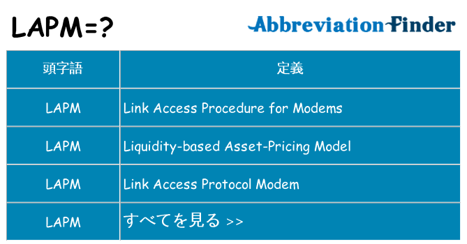 lapm は何の略します。