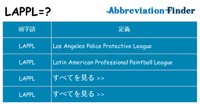 lappl は何の略します。