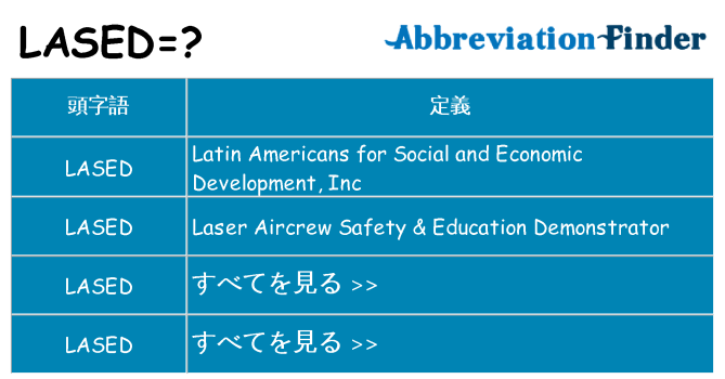lased は何の略します。