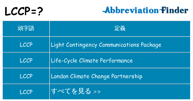 lccp は何の略します。