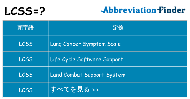 lcss は何の略します。