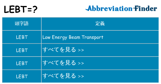 lebt は何の略します。