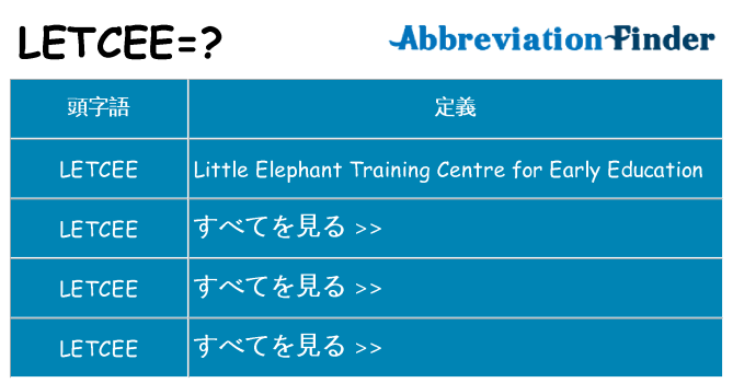 letcee は何の略します。
