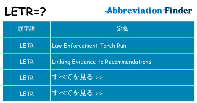 letr は何の略します。