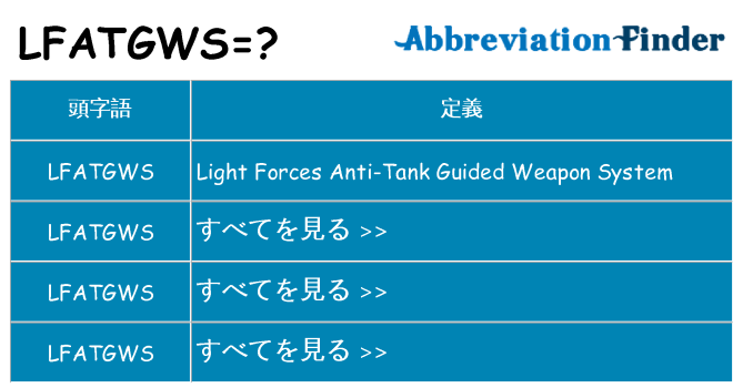 lfatgws は何の略します。