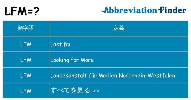 lfm は何の略します。