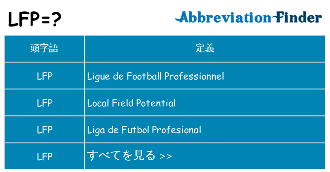 lfp は何の略します。