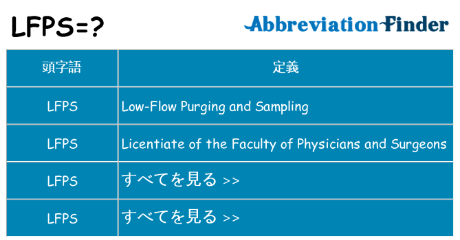 lfps は何の略します。
