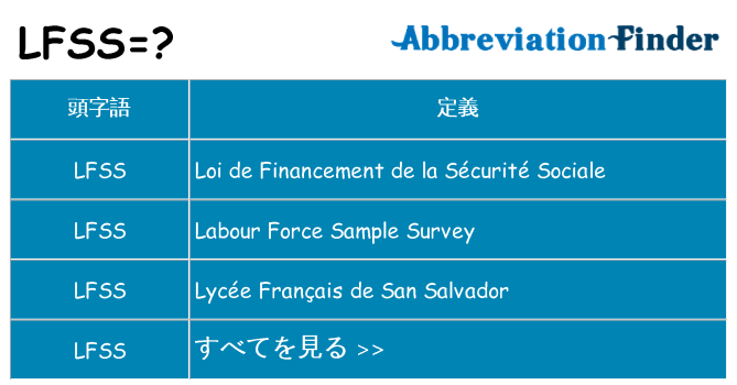 lfss は何の略します。