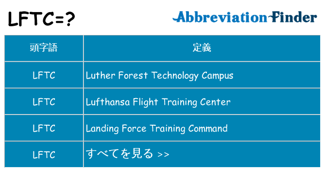 lftc は何の略します。