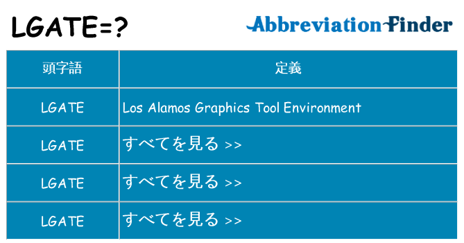 lgate は何の略します。