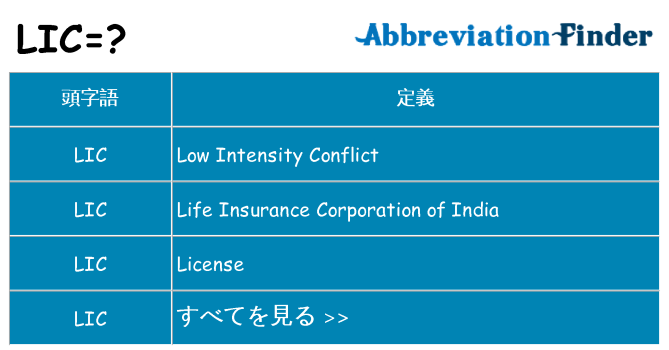 lic は何の略します。