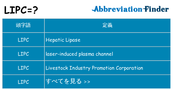 lipc は何の略します。