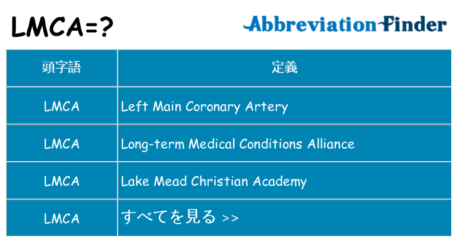 lmca は何の略します。