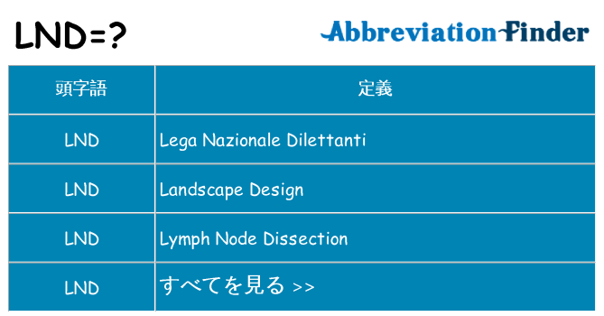 lnd は何の略します。