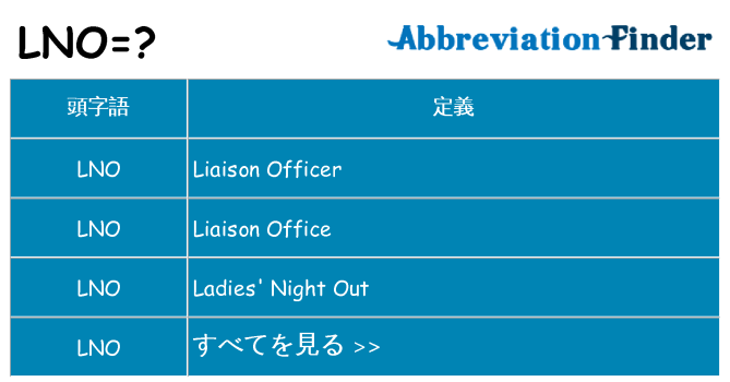 lno は何の略します。
