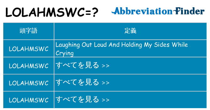 lolahmswc は何の略します。