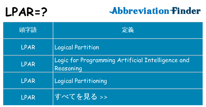 lpar は何の略します。