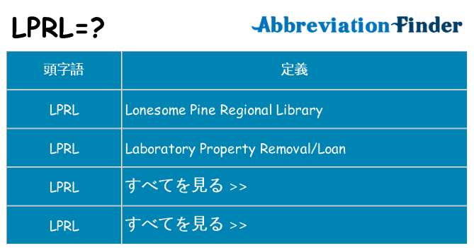 lprl は何の略します。