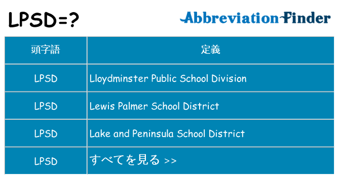 lpsd は何の略します。