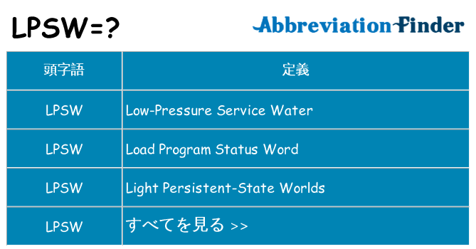 lpsw は何の略します。