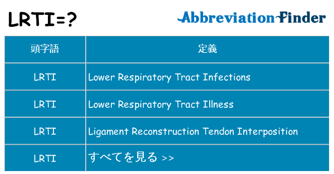 lrti は何の略します。