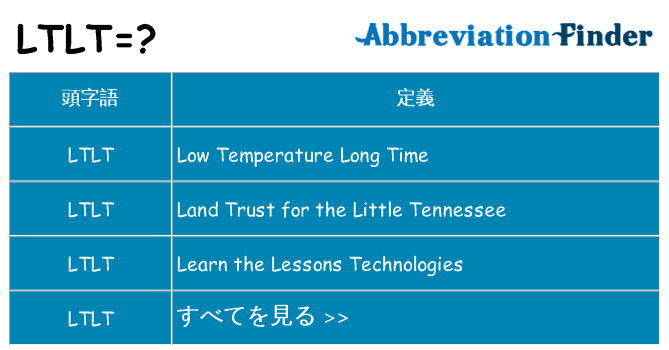 ltlt は何の略します。